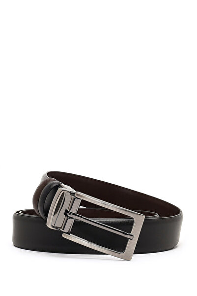 Derimod Curea de piele neagră pentru bărbați 000A2D1306218