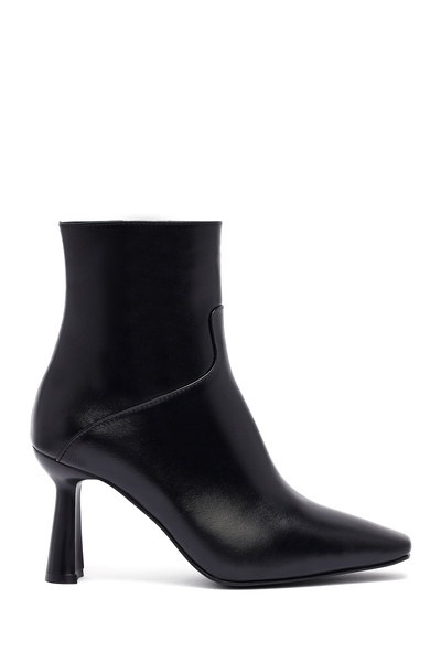 Derimod Cizme de damă din piele neagră cu fermoar și toc 25WFD133318