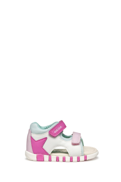 Geox Kız Bebek B Sandal Iupidoo A - Synt Mesh Çift Bantlı Kumaş Sandalet B551...