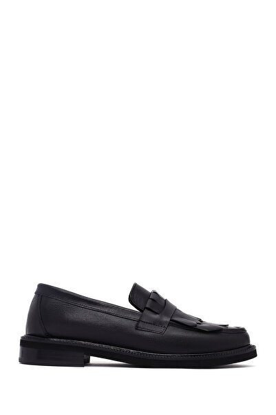 Derimod Loafer masculin din piele naturală cu ciucuri negre pentru femei, pan...