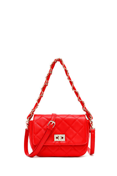 Derimod Kadın Kırmızı Uzun Askılı Kapitone Omuz Çantası 25ABD2613KP