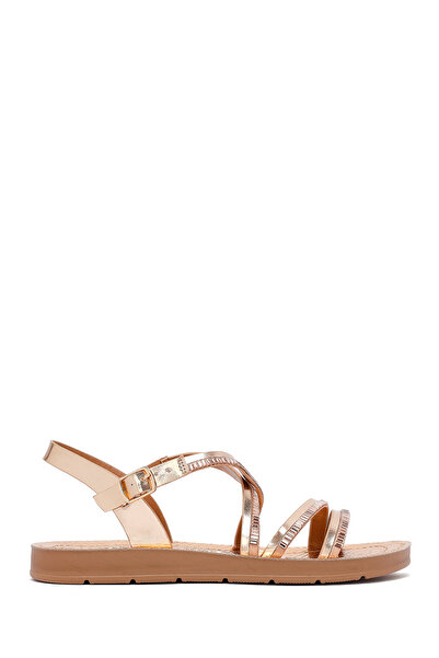 Derimod Kadın Pembe Kalın Tabanlı Taşlı Sandalet 25SFE465714