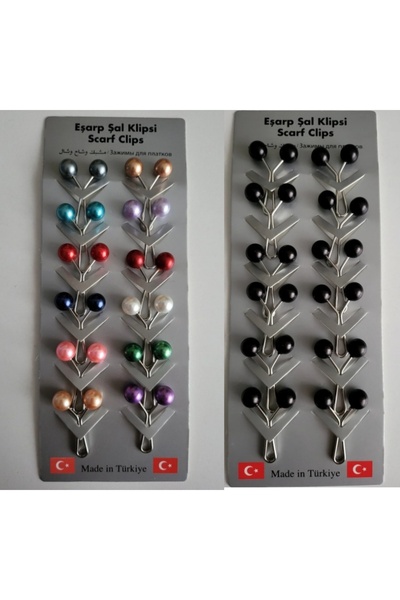 MY VİNTAGE الشال، العمامة، الوشاح، مشبك 12 قطعة أسود، 12 قطعة مشبك وشاح ووشاح...