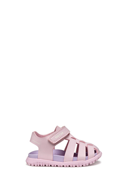 Geox Kız Bebek Pembe B Sandal Fusbetto A - Synt.Lea Bantlı Sandalet B556BA000...
