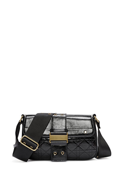 Derimod Дамска черна чанта с дълъг ремък 25WBD271618