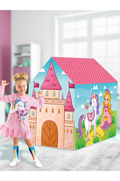 Molie Unicornlu Pembe Prenses Şato Kız Çocuk Oyun Çadırı