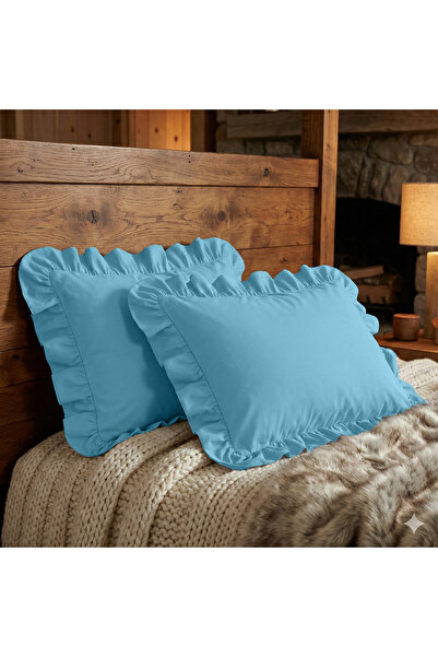 Sabia طقم غطاء وسادة مكشكش 100% قطن مقاس 50x70 سم