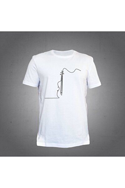 Herşey Nota Muzician alb tricou unisex