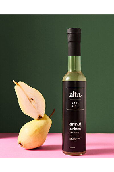 Alta Naturel Organik Fermente Armut Sirkesi Katkısız Cam Şişe - 250 ml
