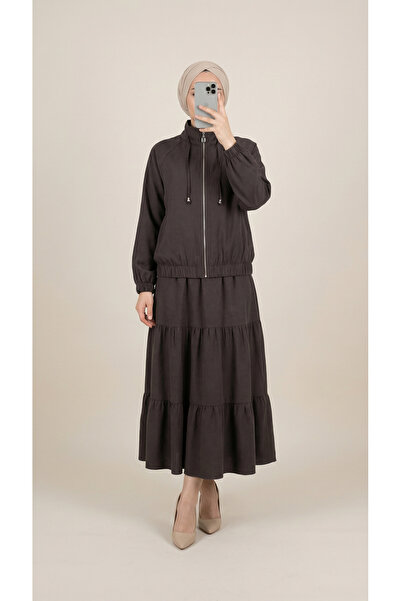 BENAHOLL Σετ φούστας με ελαστική μέση, κορδόνια και φερμουάρ μπροστά - EN811 ...