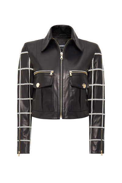 Derimod Capri Kadın Siyah Kısa Deri Ceket 24WGD5221Z5