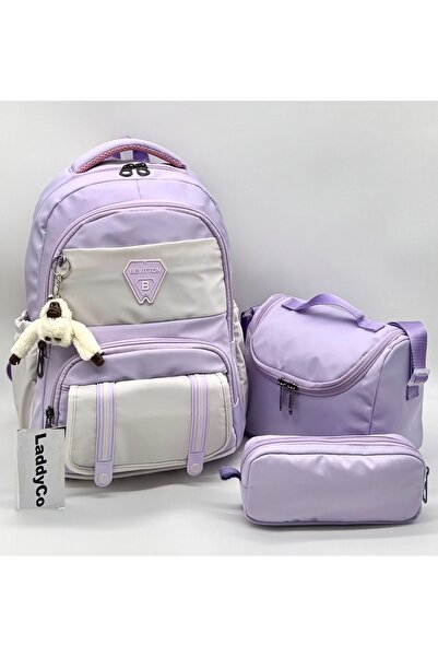 LaddyCo Kız Çocuk İlk Okul Çantası Suya Dayanıklı Kumaş Termal Beslenme Ve Ka...
