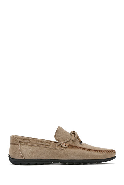 Derimod Pantofi casual pentru bărbați, piele de căprioară bej, din piele natu...