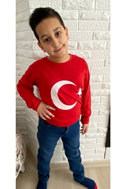 Hakem triko %100 Pamuk Süprem Türk Bayrağı Baskılı Uzun Kollu Tişört