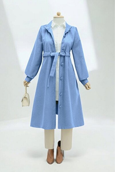 HİJABAYA Кашмирено палто с копчета, връзващо се в талията