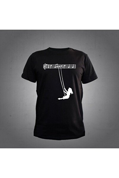 Herşey Nota Negru care se balansează pe notele tricou