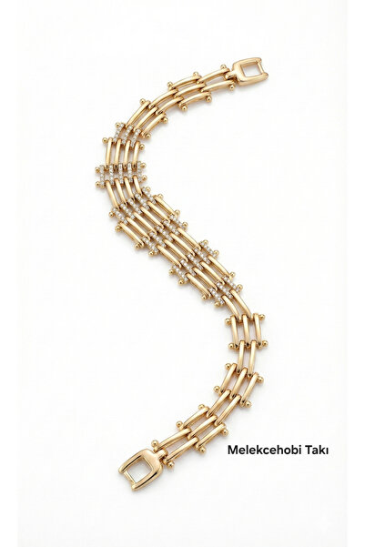 XUPING JEWELRY Melekcehobi Takı 18k Rose Renginde Xuping Kaburga Bileklik