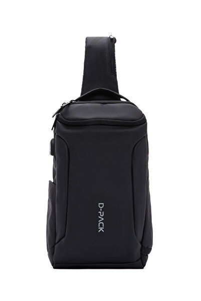 Derimod Geantă pentru bărbați D-Pack din țesătură tehnică neagră 23SBD30016F
