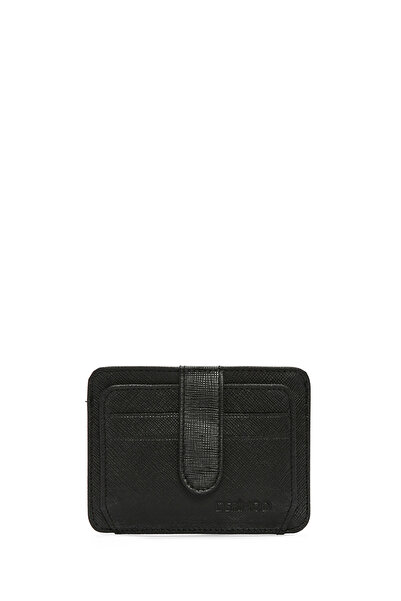 Derimod Suport pentru carduri din piele neagră pentru bărbați 000A2D3073CV