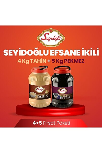 Seyidoğlu Efsane İkili - Tahin 4000 g & Üzüm Pekmezi 5 kg Kova | Takım Set