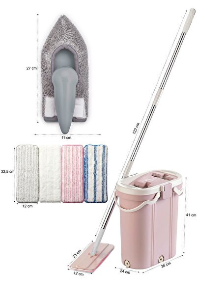 VİP AHMET Vipset Premium Tablet Mop Temizlik Seti (Temiz & Kirli Su Ayrımlı)+...