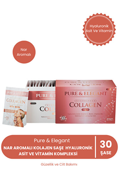 Wellvalens Pure & Elegant Nar Aromalı Kolajen Saşe – Hyaluronik Asit Ve Vitam...