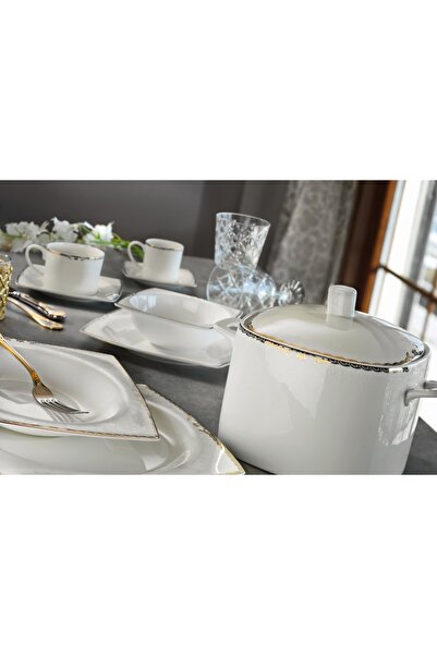 Aryıldız Bone Square Porselen 60 Parça Yemek Takımı - 31002