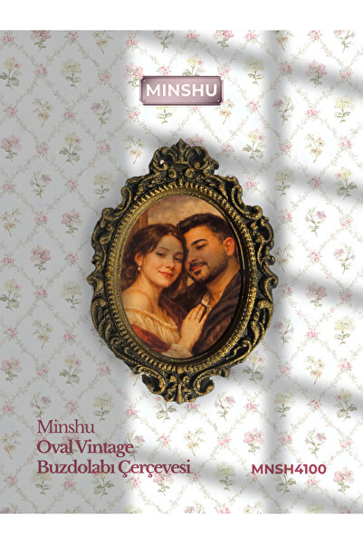 minshu.co Mini Vintage Çerçeve, Magnet Çerçeve, Fotoğraflı Buzdolabı Süsü, He...