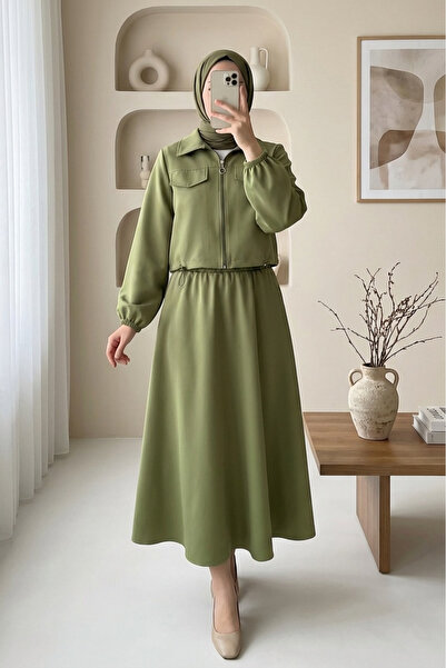 HİJABAYA Σετ Με λεπτομέρεια τσέπης βαρών με φερμουάρ μπροστά, ελαστική μέση κ...