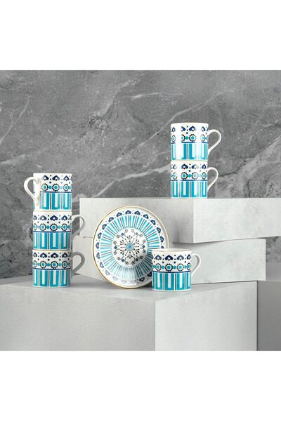 Aryıldız Castello 6 Kişilik Türk Kahve Fincan Takımı 90 ml