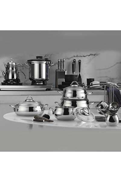 Kütahya Porselen Efes 18 Parça Çelik Güveç Tencere Çeyiz Seti-çelik Kulp