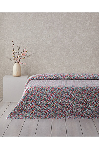 English Home أحمر 200x220 سم Posy Garden مطبوع قطن بيكيه مزدوج