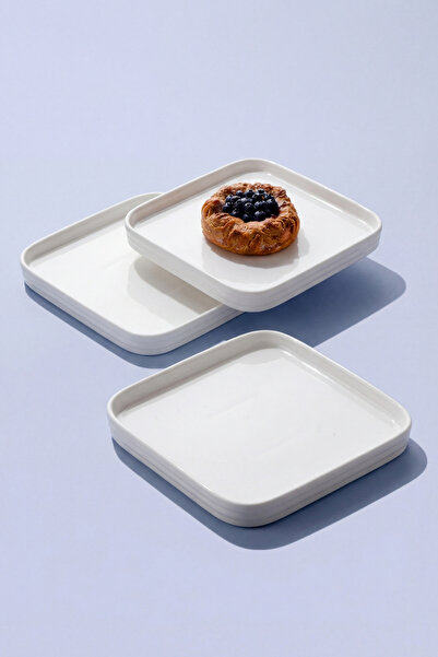 GÖNÜL Square Plate 19,3X19,2X1,9 cm 3 Pieces