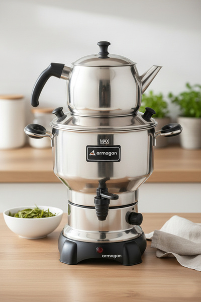 Armağan Tea Samovar & Tea Machine - Black Assembly - Special Series - 3.5 Lit...