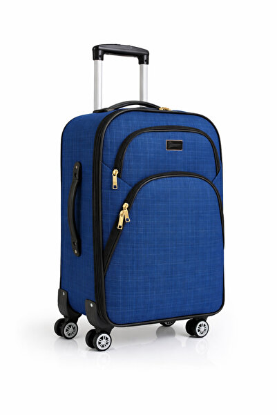 louisiana polo Kabin (KÜÇÜK) Boy 4 Teker Kumaş Valiz Saks Mavi 1081