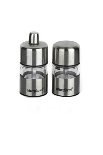 NETWORK ART مجموعة مطحنة الفلفل الأسود والملح المصنوعة من الأكريليك المعدني م...