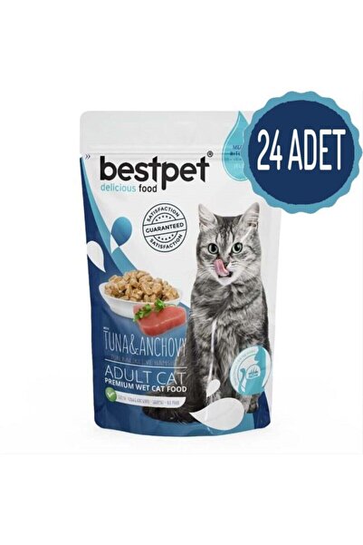 Bestpet Ton Balıklı Ve Hamsili Jelly Kedi Yaş Maması 85 Gr X 24 Adet