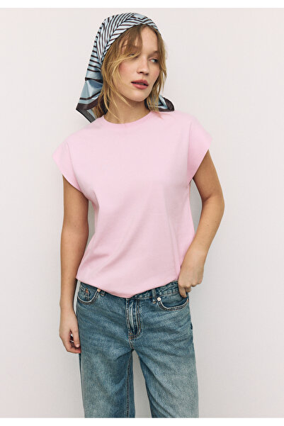 Stradivarius B06 Basic dropped-shoulder T-shirt