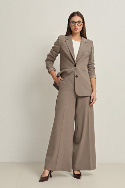Setre Mink Basic Jacket with Pocket and Button Detail