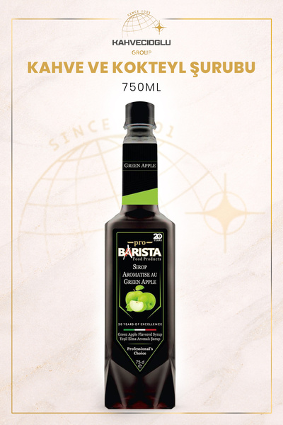 Yeşil Elma Aromalı Kahve Ve Kokteyl Şurubu 700ml / Green Apple Syrup 700ml