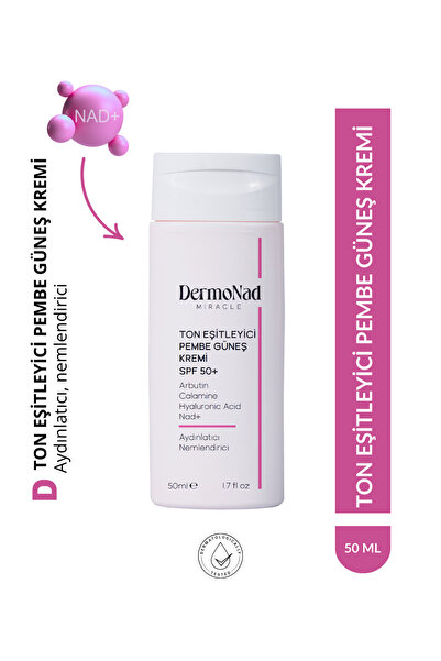 Güneş Kremi Cilt Tonu Eşitleyici SPF50+ (NAD+Arbutin,Zinc Hyalüronik Asit Calamine) 50 ml