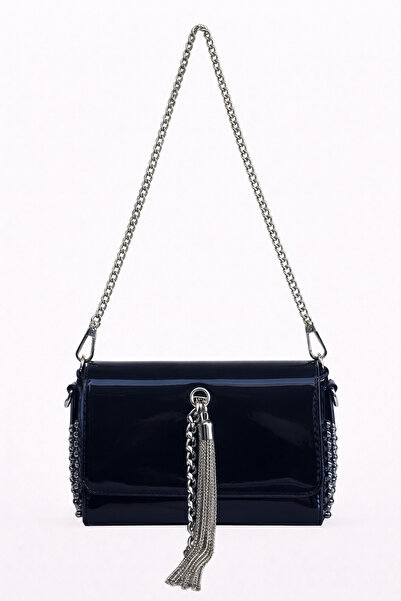 KRISTE BELL Чорна шкіряна жіноча сумка через плече - 26547