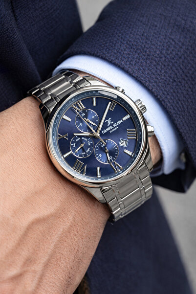 Daniel Klein SU GEÇİRMEZ ÇELİK KORDON ERKEK KOL SAATİ GÜMÜŞ RENK BİLEKLİK HED...