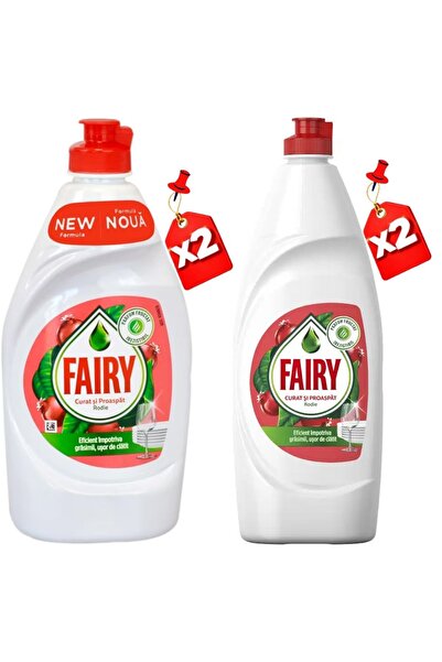 Fairy Detergent lichid de vase 450ml Rodie x2 + 750ml Rodie x2 Set de 4