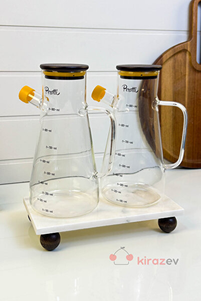 KirazEv Top Ayaklı Mermer Stand Yağdanlık Altı Dikdörtgen