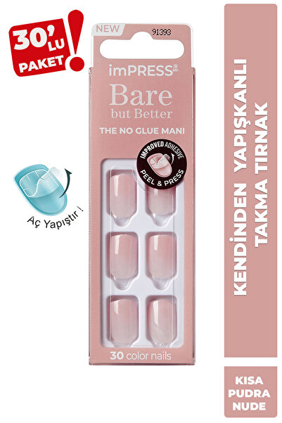 Impress Kendinden Yapışkanlı Takma Tırnak Kısa Pudra Ombre