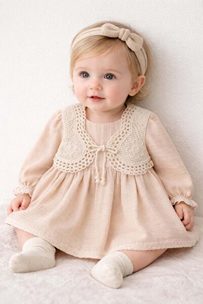 WONDRESS BABY Wondress Baby Girl Dress Ecru
