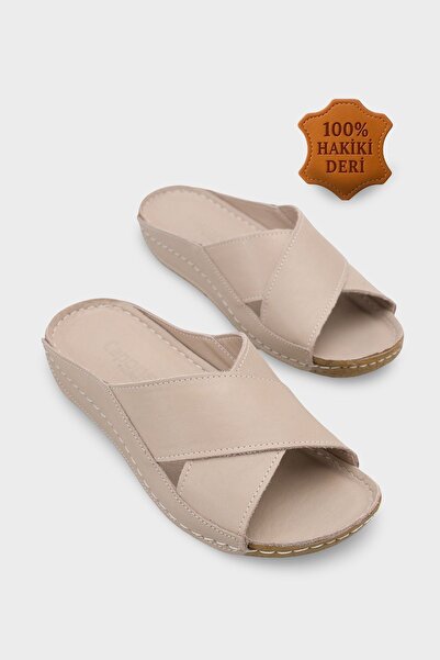 Capone Outfitters Sophi Genuine Leather Soft Comfort Women's Slippers