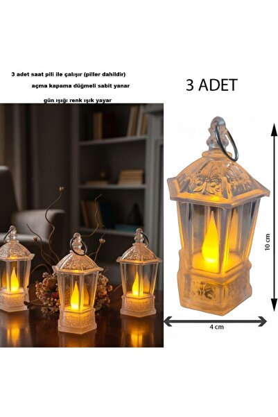 partidolu Ramazan Temalı Şeffaf Kandil Şeklinde Led Gün Işığı Renkli Plastik ...