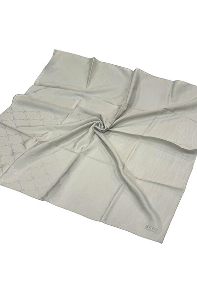 Vakko Pamuk İpek Eşarp - Hologram - Gümüş